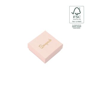 FSC® cardboard earring box, pink 50 x 50 x 23 mm F40-RC