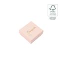 Caja de cartón fsc® para pendientes color rosa 50x50x23 mm F40-RC