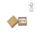 Écrin en carton FSC® pour boucles d’oreilles, kraft 50 x 50 x 23 mm F40-K