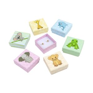 Set of cardboard earring boxes for kids AN-40