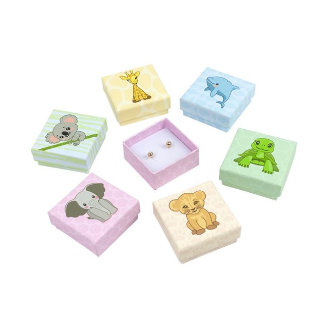 Set of cardboard earring boxes for kids AN-40