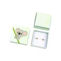 Écrin en carton pour boucles d’oreilles pour enfants, vert AN-40