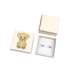 Caja de cartón para pendientes infantil naranja para joyas joyería y bisutería AN-40