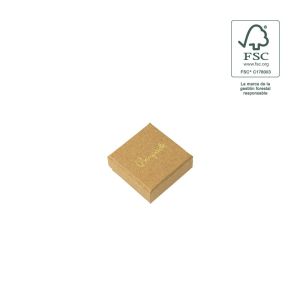 Écrin en carton FSC® pour boucles d’oreilles, kraft 50 x 50 x 23 mm F40-K