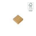 FSC® kartonnen sieradendoosje voor oorbellen, kraft 50 x 50 x 23 mm F40-K