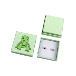 Caja de cartón para pendientes infantil verde para joyas joyería y bisutería AN-40