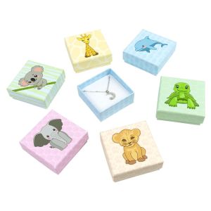 Set cajas infantiles de cartón para colgante o conjunto para joyas joyería y bisutería AN-61