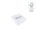 Écrin en carton FSC® pour boucles d’oreilles, blanc 50 x 50 x 23 mm F40-B