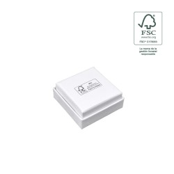 Caja de cartón fsc® para pendientes color blanco 50x50x23 mm F40-B
