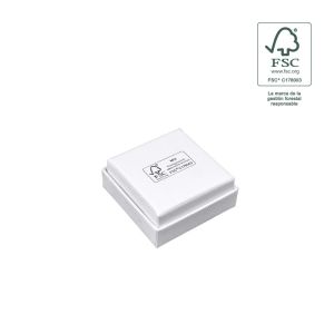 Écrin en carton FSC® pour boucles d’oreilles, blanc 50 x 50 x 23 mm F40-B