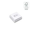 Weiße Ohrringschachtel aus FSC®-Karton 50 x 50 x 23 mm F40-B