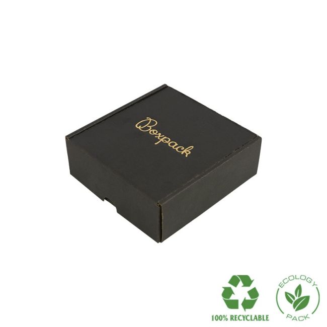 Boîtes d’expédition e-commerce personnalisables, noires 130 x 130 x 45 mm CE-130-N