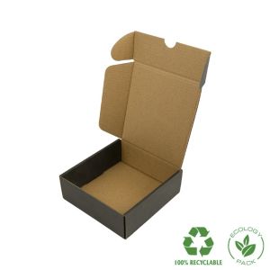 Cajas de envió ecomerce color negro personalizables 130x130x45 mm CE-130-N