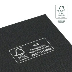 Caja de cartón fsc® para pendientes color negro 50x50x23 mm F40-N