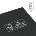 FSC® cardboard earring box, black 50 x 50 x 23 mm F40-N