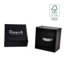 Schwarze Schachtel aus FSC®-Karton für Ringe oder Ohrringe 51 x 51 x 33 mm F42-N