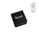 Caja de cartón fsc® para anillo o pendientes color negro 51x51x33 mm F42-N