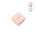 Schachtel aus FSC®-Karton in Rosenquarz für Ringe oder Ohrringe 51 x 51 x 33 mm F42-RC