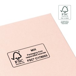 Caja FSC® para Anillo o Pendientes Rosa Packaging de Joyería Personalizable F42-RC