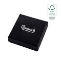 Écrin en carton FSC® pour boucles d’oreilles ou parure, noir 65 x 65 x 29 mm F61-N