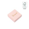 Caja de cartón fsc® para pendientes o conjunto color rosa cuarzo 65x65x29 mm F61-RC