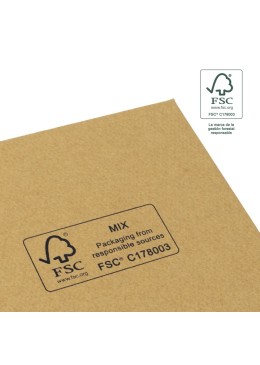 Caja FSC® para Pendientes o Conjunto Kraft Packaging de Joyería Personalizable F61-K