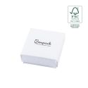 Caja de cartón fsc® para pendientes o conjunto color blanco 65x65x29 mm F61-B