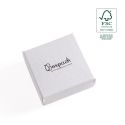 Caja de cartón fsc® para pendientes o conjunto color blanco 65x65x29 mm F61-B