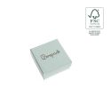 Caja de cartón fsc® para pendientes o conjunto color aguamarina 65x65x29 mm F61-AQ