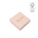 Caixa em cartão FSC® para pendente ou conjunto, rosa 86 x 86 x 33 mm F81-RC
