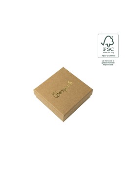 Caja de cartón fsc® para colgante o conjunto color kraft 86x86x33 mm F81-K