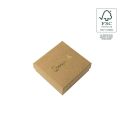 Écrin en carton FSC® pour pendentif ou parure, kraft 86 x 86 x 33 mm F81-K