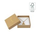Écrin en carton FSC® pour pendentif ou parure, kraft 86 x 86 x 33 mm F81-K