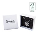 Écrin en carton FSC® pour pendentif ou parure, blanc 86 x 86 x 33 mm F81-B