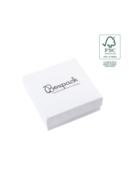 Caja de cartón fsc® para colgante o conjunto color blanco 86x86x33 mm F81-B