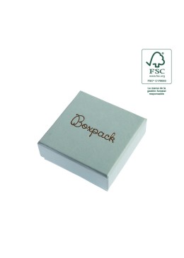 Caja de cartón fsc® para colgante o conjunto color aguamarina 86x86x33 mm F81-AQ