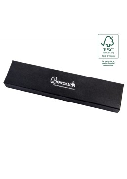 Caja de cartón fsc® para pulsera color negro 233x53x27 mm F51-N