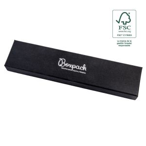 Écrin en carton FSC® pour bracelet, noir 233 x 53 x 27 mm F51-N