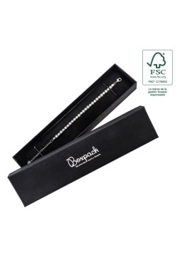 Caja de cartón fsc® para pulsera color negro 233x53x27 mm F51-N