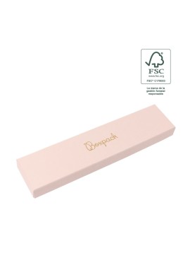 Caja de cartón fsc® para pulsera color rosa 233x53x27 mm F51-RC