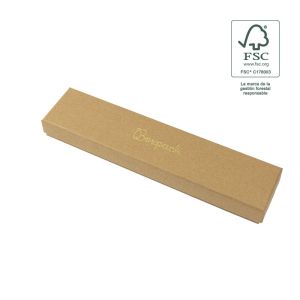 FSC® cardboard bracelet box, kraft 233 x 53 x 27 mm F51-K