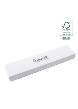 Caja de cartón fsc® para pulsera color blanco 233x53x27 mm F51-B