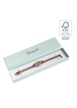 Caja de cartón fsc® para pulsera color aguamarina 233x53x27 mm F51-AQ
