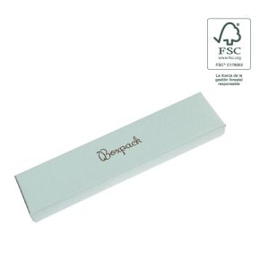 Astuccio in cartone FSC® per bracciale, acquamarina 233 x 53 x 27 mm F51-AQ