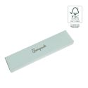 Caja de cartón fsc® para pulsera color aguamarina 233x53x27 mm F51-AQ