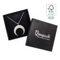 Écrin en carton FSC® pour collier ou parure, noir 120 x 120 x 35 mm F17-N