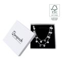 Écrin en carton FSC® pour collier ou parure, blanc 120 x 120 x 35 mm F17-B