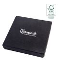 Astuccio in cartone FSC® per collana o parure, nero 167 x 167 x 33 mm F18-N