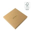 Astuccio in cartone FSC® per collana o parure, kraft 167 x 167 x 33 mm F18-K