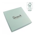 Caja de cartón fsc® para collar o conjunto color aguamarina 167X167x33 mm F18-AQ